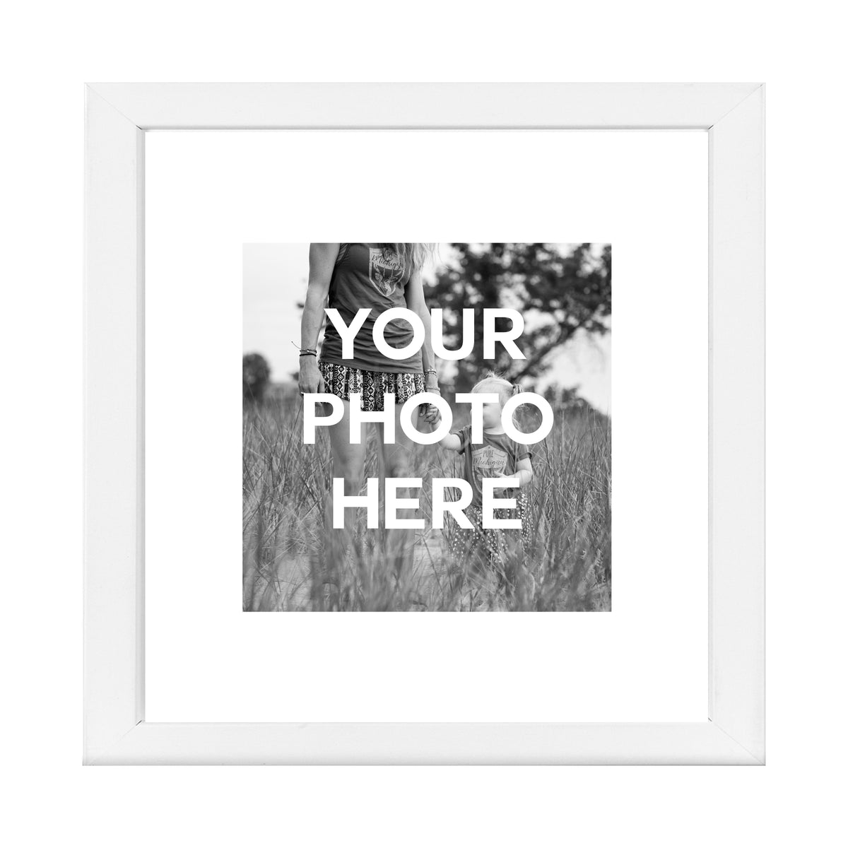 Violet - Square Frame, Mat Board & Print