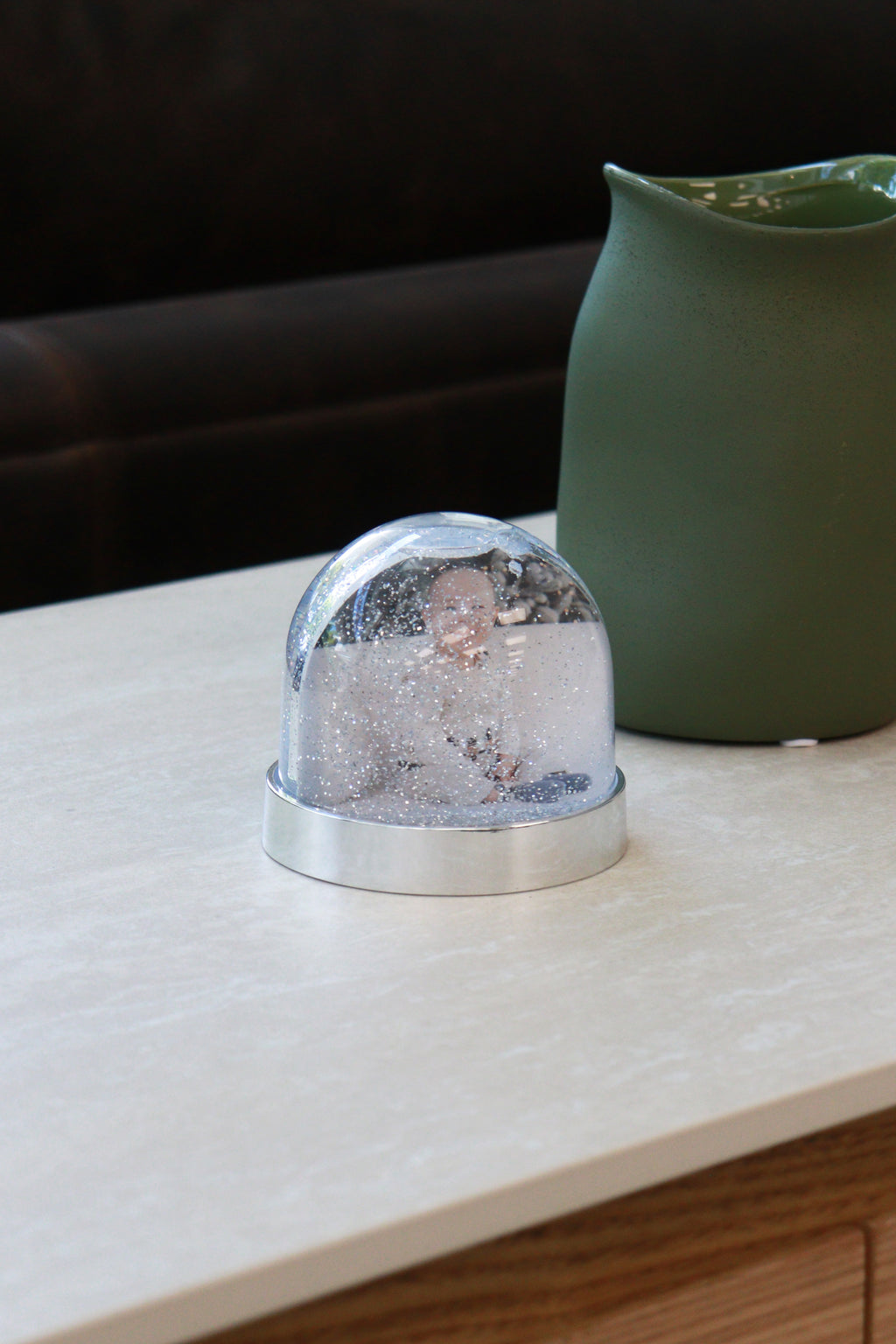 Photo Glitter Globe - Silver