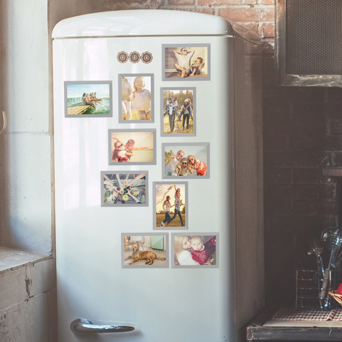 Magnetic Fridge Frames & Prints - Silver