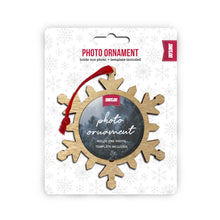 Wooden Snowflake Photo Decoration